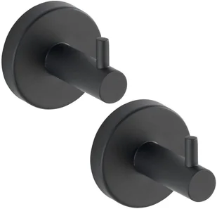 Wenko Wieszak na ręczniki pojedynczy BOSIO kolor czarny 24232100 - Wieszaki łazienkowe - miniaturka - grafika 2