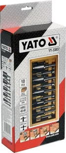 Yato ZESTAW FLEKOWNIK-SĘKOWNIK DO DREWNA 15-35MM 10SZT YT-33837 - Wiertła - miniaturka - grafika 5