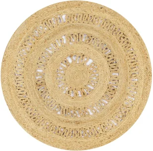 vidaXL Dywan ręcznie wypleciony z juty, 90 cm 133707 - Dywaniki łazienkowe - miniaturka - grafika 2