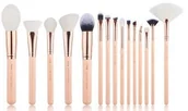 Pędzle do makijażu - Jessup Jessup T445 Zestaw 15 pędzli do makijażu Peach puff/rose gold 44617-uniw - miniaturka - grafika 1