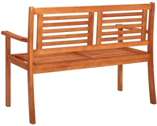 vidaXL 2-os. ławka ogrodowa z poduszką, 120 cm, lity eukaliptus 3060983 - Ławki ogrodowe - miniaturka - grafika 5