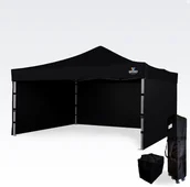 Pawilony ogrodowe - BRIMO Namiot promo 4x4m - plus 3 ściany - Czarny - miniaturka - grafika 1