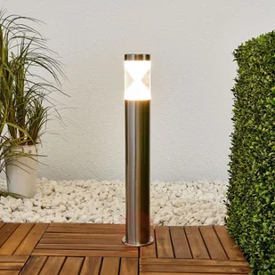 LAMPENWELT.COM Fabrizio - słupek ogrodowy LED, stal szlachetna - Lampy ogrodowe - miniaturka - grafika 3