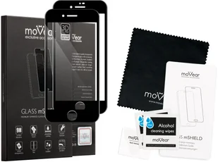 movear 2 szt. Szkło Hartowane 3D Apple iPhone 8 / 7 (4.7") na Cały Ekran GLASS mSHIELD 3D PRO czarne pyłoszczelne pełny klej A0I87G3P14ABK2 - Szkła hartowane na telefon - miniaturka - grafika 2