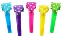 GoDan Gwizdki papierowe, Groszki, 144 sztuki, mix kolorów - Kinder party - miniaturka - grafika 3