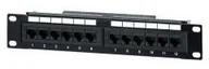 Pozostałe akcesoria sieciowe - Equip Patch Panel 12 port 1U kat5e czarny 10 208015 - miniaturka - grafika 1