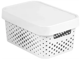 Curver Pojemnik z pokrywką  Infinity ażurowy 4 5 l biały - Pudła i kartony archiwizacyjne - miniaturka - grafika 3