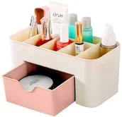 Pudełka i akcesoria na płyty CD - ATL AG605A Organizer na kosmetyki beż róż AG605A - miniaturka - grafika 1