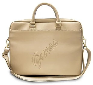 Guess torba do laptopa GUCB15PUSASLG 15" złota Saffiano Script 8_2274145 - Plecaki - miniaturka - grafika 3