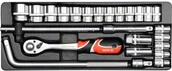 Klucze i nasadki - Yato Zestaw kluczy 12671, 1/2", 25 sztuk - miniaturka - grafika 1