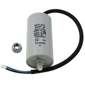 Akcesoria car audio - Miflex Kondensator rozruchowy kondensator silnika 20f 450 V 40 X 78 mm długości przewodu M8; MIFLEX; 20uf 312493 - miniaturka - grafika 1