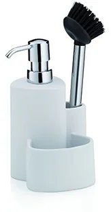Kela Purana - ceramiczny dozownik do mydła ze szczotką do naczyń, biały, KE-12080 - Ściereczki, gąbki, czyściki - miniaturka - grafika 3