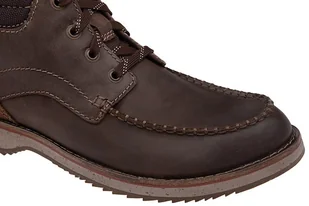 Clarks Trzewiki trekkingowe Mahale Mid Dark Brown Brązowe nieocieplane 41002 - Botki męskie - miniaturka - grafika 6