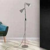 Lampy stojące - Orion Lampa podłogowa School z dwoma spotami, szara - miniaturka - grafika 1