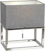 Lampy stojące - Alfa Stojąca LAMPA stołowa 3146116 Nave abażurowa LAMPKA prostokątna chrom szara Nave - miniaturka - grafika 1