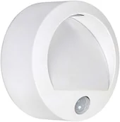 Lampy ogrodowe - Rabalux Amarillo Biała z czujnikiem ruchu i zmierzchu LED 1,5W 3000K IP44 Lampa zewnętrzna schodowa 7980 7980 - miniaturka - grafika 1