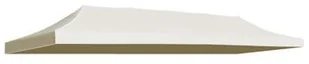 vidaXL Dach namiotu imprezowego, 3 x 6 m, kremowy - Pawilony ogrodowe - miniaturka - grafika 5