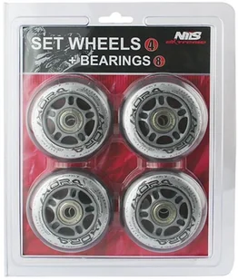 Nils ZESTAW KOMPLET 4 KÓŁKA ŁOŻYSKA ABEC9 DO ROLEK 72mm 16-32-003 - Akcesoria do skatingu - miniaturka - grafika 3