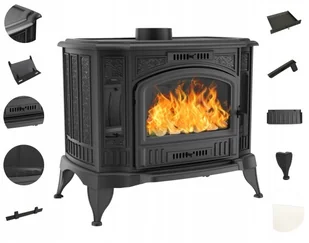 Piec Żeliwny Koza Żeliwna K9 Fi 150 Kominek Okazja - Piece wolnostojące - miniaturka - grafika 6