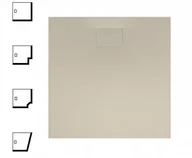 Brodziki prysznicowe - Actima BRODZIK 90x90 cm-MOŻLIWOŚĆ DOCINANIA ,KOMPOZYTOWY KWADRATOWY, CAPPUCINO BREX.1102.090.090.CAN - miniaturka - grafika 1