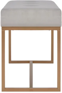 vidaXL Ławka, 80 cm, szara, aksamitna vidaXL - Ławki do przedpokoju - miniaturka - grafika 4
