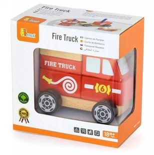 VIGA Samochód Straż Pożarna do Układania - Samochody i pojazdy dla dzieci VIGA Samochód Straż Pożarna do Układania - Samochody i pojazdy dla dzieci - miniaturka - grafika 4