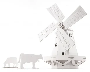 Leolandia Wiatrak z tektury do składania, karton biały Leolandia L02012-B - Modele do sklejania Leolandia Wiatrak z tektury do składania, karton biały Leolandia L02012-B - Modele do sklejania - miniaturka - grafika 1