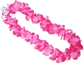 Stroje karnawałowe - PartyDeco Naszyjnik hawajski, różowy, 1 m - miniaturka - grafika 1