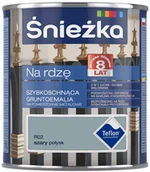 Farby do metalu - Śnieżka Śnieżka Gruntoemalia Na Rdzę połysk szara 650 ml - miniaturka - grafika 1
