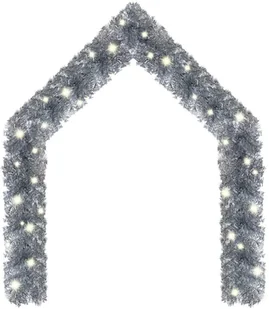 vidaXL Girlanda świąteczna z lampkami LED 10 m srebrna 329206 - Ozdoby bożonarodzeniowe - miniaturka - grafika 3