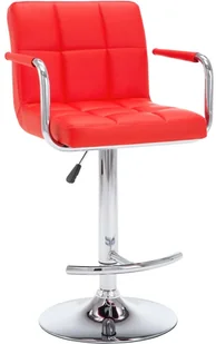 vidaXL Stołki barowe, 2 szt., czerwone, sztuczna skóra - Taborety i hokery - miniaturka - grafika 3
