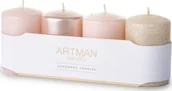 Świece - Art Pol Pol Pl Świeca 4-Pack Mix Rose Gold 134783 - miniaturka - grafika 1