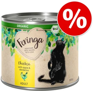 Feringa Organic Adult, 6 x 200 g - Kurczak z jabłkiem i mniszkiem lekarskim - Mokra karma dla kotów - miniaturka - grafika 2