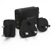 Ładowarki do telefonów - Adam Elements Ładowarka sieciowa, podróżna Adam Elements Omnia Pro 100W + kabel USB-C, czarna 4710343471691 - miniaturka - grafika 1