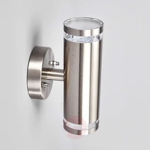 Lampenwelt Zewn Lampa ścienna TIBERIUS ze stali szl z LED - Lampy ogrodowe - miniaturka - grafika 5