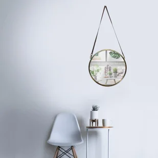 CM Home Styling Collection Lusterko kosmetyczne wiszące dekoracyjne okrągłe 42 A98004220 - Lusterka do makijażu - miniaturka - grafika 5