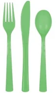 Naczynia i sztućce jednorazowe - Unique Sztućce plastikowe "Classic" zielony 18 szt U39494 - miniaturka - grafika 1