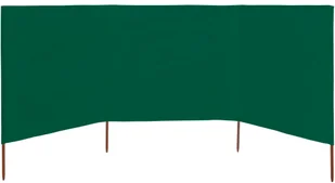 vidaXL Parawan 3-skrzydłowy z tkaniny, 400x160 cm, zielony vidaXL - Pawilony ogrodowe - miniaturka - grafika 3