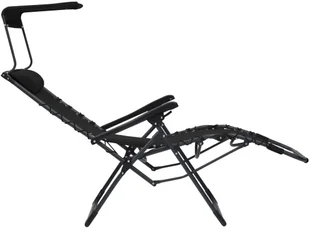 vidaXL Składane krzesło tarasowe, czarne, tworzywo textilene 312467 - Leżaki ogrodowe - miniaturka - grafika 6