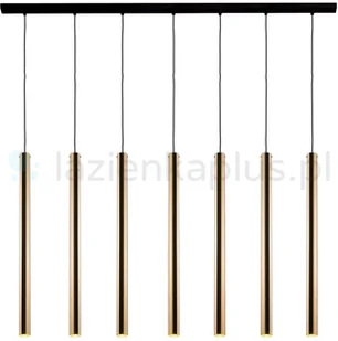 Amplex LAMPA wisząca AKADI 0135 metalowa OPRAWA zwis na listwie kaskada tuby sople czarne złote 0135 - Lampy sufitowe - miniaturka - grafika 4