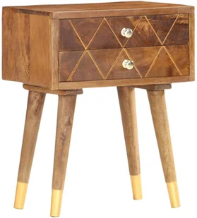 vidaXL Szafka nocna, 43x30x58 cm, lite drewno mango - Szafki nocne - miniaturka - grafika 15