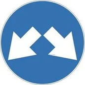 Wyposażenie miejsc publicznych - Znak drogowy nakazu C-11 Nakaz jazdy z prawej lub z lewej strony znaku - miniaturka - grafika 1