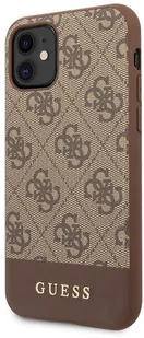Guess 4G Bottom Stripe Collection Etui iPhone 11 brązowy 10_15898 - Etui i futerały do telefonów - miniaturka - grafika 3