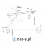 Neomounts Emaga Uchwyt na TV Neomounts NM-D775DXWHITE 10-32" 8 kg S55024911 - Uchwyty do telewizora - miniaturka - grafika 3