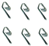 Akcesoria do wystroju okien - Bulk Hardware bh03702 haki do zasłony powłoka w błyszczącym kolorze cynku  , 50 sztuk, biały BH03703 - miniaturka - grafika 1