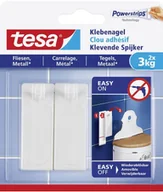 Inne mocowania - Tesa Adhesive Nail for Tiles & Metal 3kg 2 Hooks + 3 Strips 77763-00000-00 - miniaturka - grafika 1
