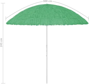 VidaXL Parasol plażowy, zielony, 300 cm 314699 VidaXL - Parasole ogrodowe - miniaturka - grafika 8