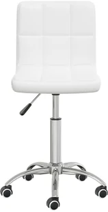 Fotel biurowy, krzesło biurowe vidaXL Obrotowe krzesło biurowe, białe, obite sztuczną skórą! 334333 - Fotele i krzesła biurowe - miniaturka - grafika 4