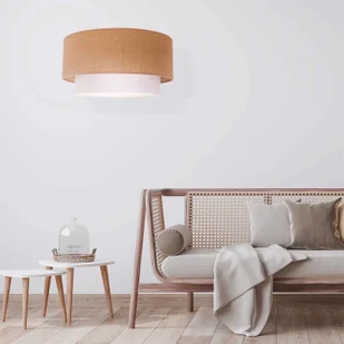 Euluna Lampa wisząca Boho, podwójna, juta brąz/ biała - Lampy sufitowe - miniaturka - grafika 2