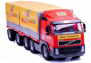 Nieprzypisany Samochód z plandeką i przyczepą Volvo - Samochody i pojazdy dla dzieci - miniaturka - grafika 2